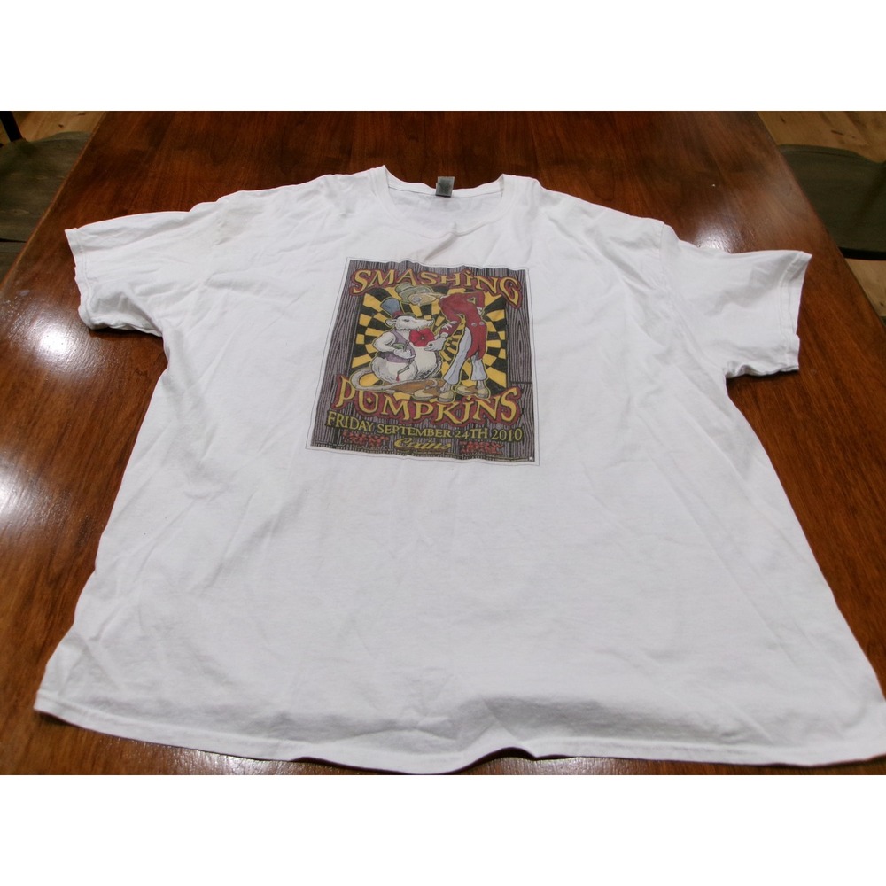 Smashing Pumpkins 2010 Cains Ballroom Concert Graphic T-Shirt White 4XL Mens
